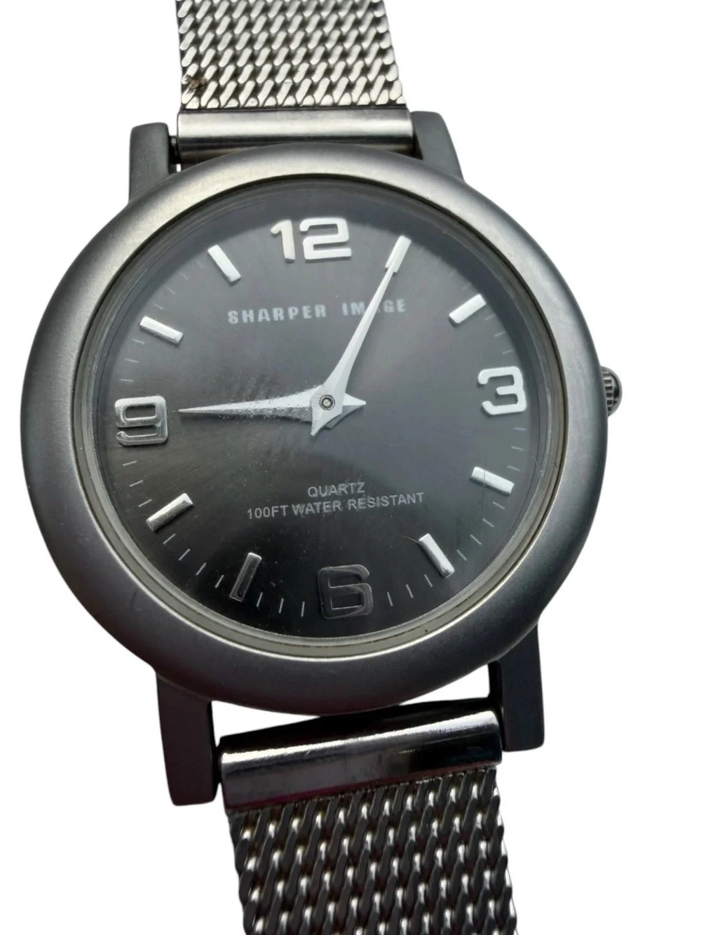 Sharper Image FM002 Stainless Steel Quartz Watch – Mesh Band
